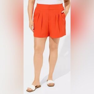Torrid Orange Wide Leg Studio Crepe Shorts Sz 20